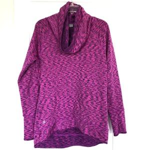 Athleta Pink Space Dye Tranquility Cowl Pullover M